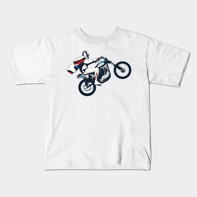 Biker Racing On Kids T-Shirt by Hastag Pos